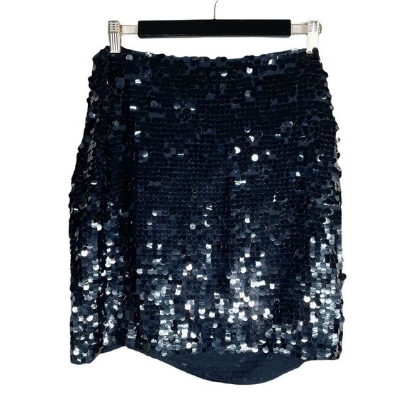 Saja Dresses & Skirts - Saja Black Silk Sequin Mini Skirt